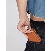 ราคา Charles & Keith กระเป๋าใส่บัตรแบบซิปรอบ - สีคอนยัค