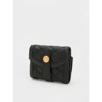 ราคา Charles & Keith Este Quilted Belted Small Wallet - สีดำ