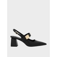 ราคา Charles & Keith รองเท้าแมรี่เจนรัดส้นรุ่น Yvette - สีดำ