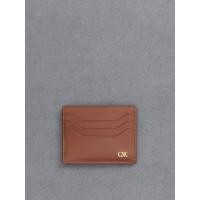 ราคา Charles & Keith กระเป๋าใส่บัตรหลายช่องดีไซน์หนังแท้ - สีคอนยัค