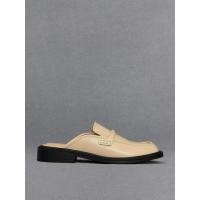 ราคา Charles & Keith รองเท้าโลฟเฟอร์ดีไซน์หนังแท้รุ่น Tahlia - สีเบจ