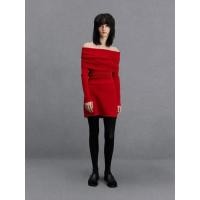 ราคา Charles & Keith รองเท้าแตะดีไซน์หนังแท้ประดับหมุด - สีดำ