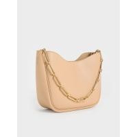 ราคา Charles & Keith กระเป๋าถือสายโซ่รุ่น Robyn - สีเบจ