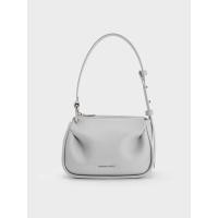 ราคา Charles & Keith กระเป๋าสะพายข้างแบบบุนวมรุ่น Lumen - สีเทา