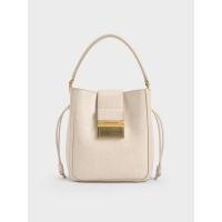 ราคา Charles & Keith กระเป๋าทรงถังแบบยาวรุ่น Charlot - สีโอ๊ต