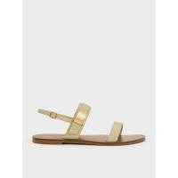 ราคา Charles & Keith รองเท้าแตะดีไซน์สายคาดแบบคู่รุ่น Yvette - สีเขียว