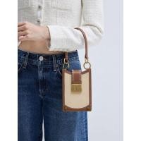 ราคา Charles & Keith กระเป๋าเพาช์ใส่โทรศัพท์ตกแต่งด้วยสายเข็มขัดรุ่น Winslet - สีช็อคโกแลต