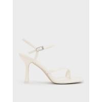 ราคา Charles & Keith Toe-Loop Flare Heel Sandals - สีขาว