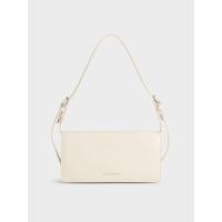 ราคา Charles & Keith กระเป๋าสตางค์ใบยาวรุ่น Sloane - สีครีม