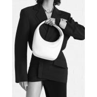 ราคา Charles & Keith Elongated Curved Hobo Bag - สีขาว