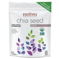 ราคา ขายเมล็ดเชีย Nutiva Organic Chia Seeds, White, 12-Ounce (1005)