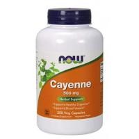 ราคา สารสกัดพริก NOW Supplements, Cayenne 500 mg, 250 Capsules by NOW Foods (3801)