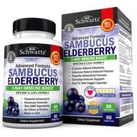 ราคา ออลเดอร์เบอร์รี่ Sambucus Elderberry Capsules with Zinc & Vitamin C by BioSchwartz (3907)