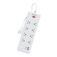 ราคา รางปลั๊กไฟ Honeywell 8 ช่อง พอร์ต USB-C x 2 และ USB-A x 2 (8906120133166)