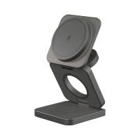 ราคา แท่นชาร์จไร้สาย Mag 3 Ultra Qi2.2 3-in-1 Foldable กำลังไฟสูงสุด 25W - Gray (4710343478218)