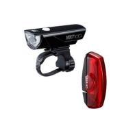 ราคา CATEYE tail light ชุดไฟหน้า/ไฟท้าย VOLT100/RAPID X, EL150/LD700, สีดำ ไฟหน้า+ไฟท้าย (5044)