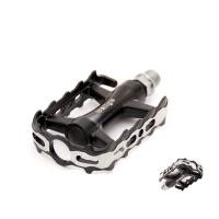 ราคา บันได MTB แกนใหญ่ Wellgo LU-C27GB Sealed bearing pedal สีดำ ขอบ CNCเงิน (7380)