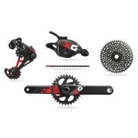 ราคา ชุดขับ SRAM XO1 Eagle Groupset, 12 สปีด(10/50) สีดำ/แดง (sram X01) (8374)