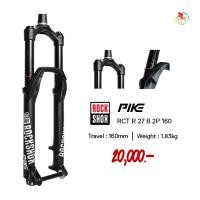ราคา โช๊คลม RockShox Pike RCT Debon Air OneLoc 27.5 Inch Fork - 160mm - 46mm Offset - Tapered - Maxle Ultimate - 15x110mm Boost - 2019 - diffusion black มีรีโมท (10644)