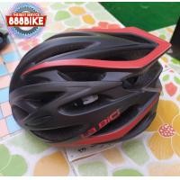 ราคา LABICI หมวกจักรยาน LA BICI ,HMM8 LED (ไฟเลด) In-Mold, Made in Taiwan ดำแดง มีไฟ (10886)