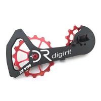 ราคา ชุดอัพเกรด ลูกรอกตีนผี ตีนผีแต่ง +DR DIGIRIT SHA 16T/16T Bike Rear Derailleur Oversized Pulleys Wheel Set with Alloy Cage Alloy Pulley Ceramic Bearings for Shimano 105 RD5600,RD5700,RD5800 (10s/11s), 