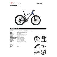 ราคา จักรยานเสือภูเขา OPTIMA NOVA M4X เฟรมอลู 27 สปีด ล้อ 26นิ้ว (12426)