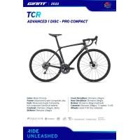 ราคา จักรยานเสือหมอบ GIANT TCR ADVANCED 1 DISC Pro compact, 22speeds Ultegra, GIANT MY2022 (8807)