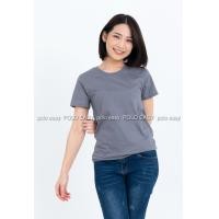 ราคา M เสื้อยืด สีเทาอ่อน คอกลม แขนสั้น Size M (19)