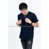 ราคา XL เสื้อยืด สีกรมท่า คอกลม แขนสั้น Size XL (90)