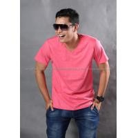 ราคา 4XL เสื้อยืด สีชมพู Sweety คอวี แขนสั้น Size 4XL (331)