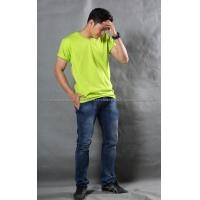 ราคา 4XL เสื้อยืด สีเขียวมะนาว คอวี แขนสั้น Size 4XL (349)