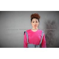 ราคา เสื้อยืด สีชมพู Pinky คอกลม แขนยาว Size S (404)