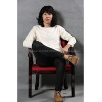 ราคา เสื้อยืด สีครีม คอกลม แขนยาว Size XL (423)