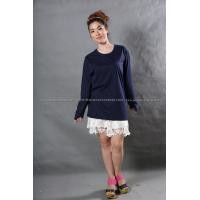 ราคา เสื้อยืด สีกรมท่า คอกลม แขนยาว Size M (471)