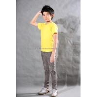ราคา เสื้อยืดเด็ก สีเหลือง คอกลม แขนสั้น Size S (589)