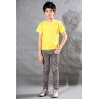 ราคา เสื้อยืดเด็ก สีเหลือง คอกลม แขนสั้น Size M (650)