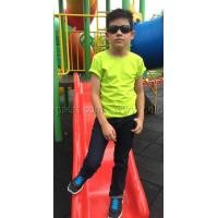 ราคา เสื้อยืดเด็ก สีเขียวมะนาว คอกลม แขนสั้น Size XL (692)