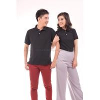 ราคา เสื้อโปโล สีดำ TK Premium แขนสั้น ทรงตรง Size 3XL (1121)