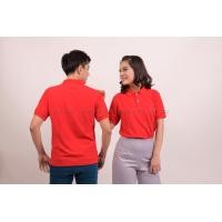 ราคา เสื้อโปโล สีแดง TK Premium แขนสั้น ทรงตรง Size 4XL (1164)