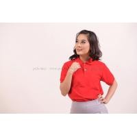 ราคา เสื้อโปโล สีแดง TK Premium แขนสั้น ทรงเว้า (หญิง) Size S (1300)