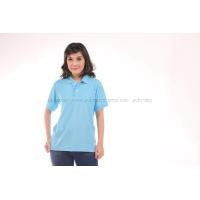 ราคา เสื้อโปโล สีฟ้าอ่อน TK Premium แขนสั้น ทรงเว้า (หญิง) Size M (1322)