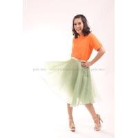 ราคา เสื้อโปโล สีส้ม TK Premium แขนสั้น ทรงเว้า (หญิง) Size XL (1348)