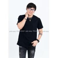 ราคา L เสื้อยืด สีดำ คอกลม แขนสั้น Size L (1579)