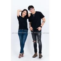 ราคา 2XL เสื้อยืด สีดำ คอกลม แขนสั้น Size 2XL (1581)