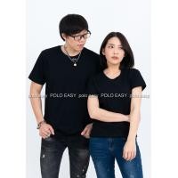ราคา 3XL เสื้อยืด สีดำ คอกลม แขนสั้น Size 3XL (1582)