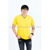 ราคา L เสื้อยืด สีเหลือง คอกลม แขนสั้น Size L (1621)