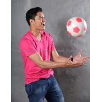 ราคา XL เสื้อยืด สีชมพู Pinky คอวี แขนสั้น Size XL (1868)