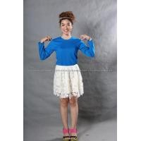 ราคา เสื้อยืด สีฟ้าทะเล คอกลม แขนยาว Size S (1977)