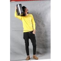 ราคา เสื้อยืด สีเหลือง คอกลม แขนยาว Size 2XL (2002)