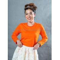 ราคา เสื้อยืด สีส้ม คอกลม แขนยาว Size M (2006)